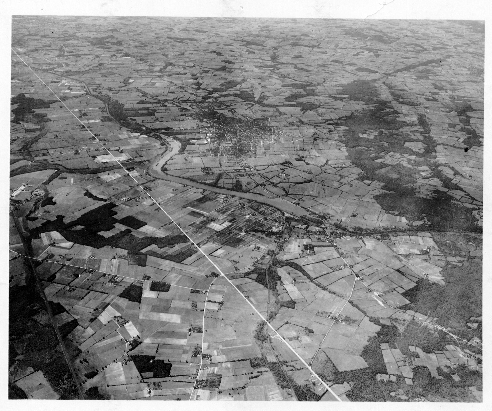 High-oblique aerial photograph of Princeton and the Millstone valley, c. 1920